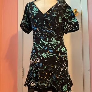 Parker Floral Black Mini Dress